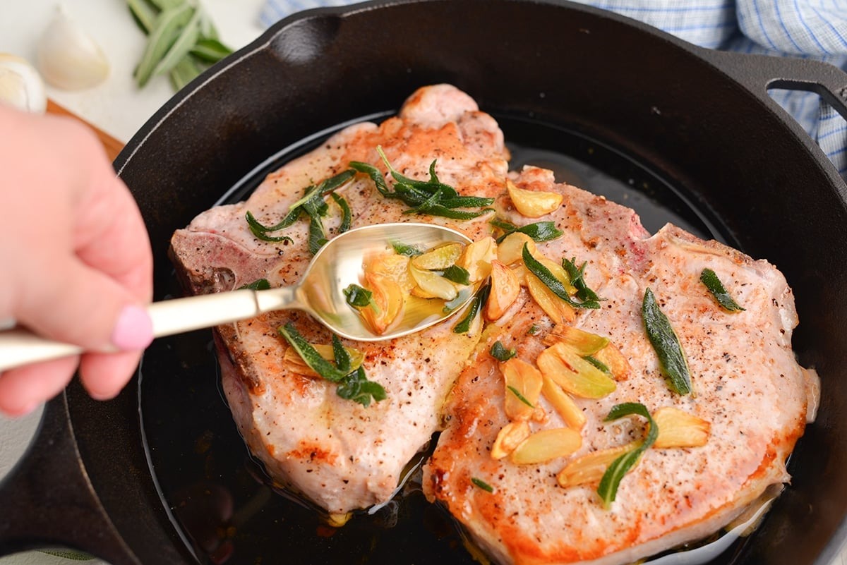 Creamy Sage and Garlic Pork Chops